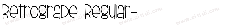 Retrograde Regular字体转换